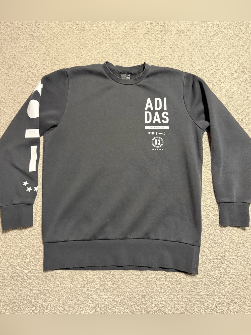 Adidas For Creators Only Graphic Crewneck Sweatshirt Large ⬛️🎨